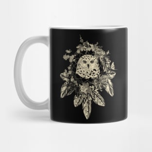 Wonderful owl with flowers Mug